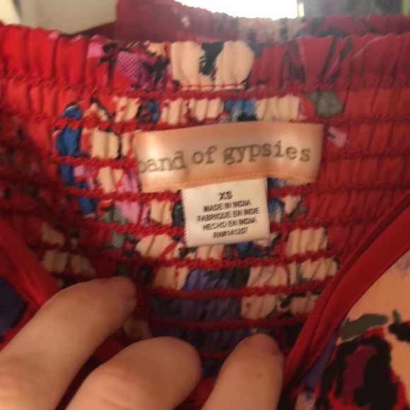 XS Band Of Gypsies Maxi Bustier Dress with Pockets - Picture 3 of 3